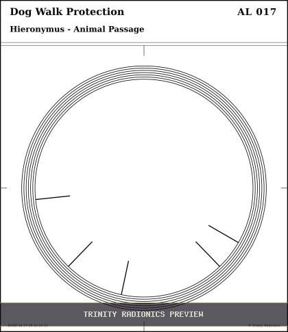 Dog Walk Protection Radial radionics card preview