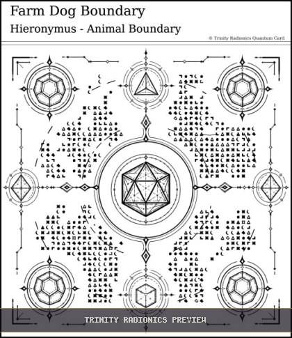Farm Dog Boundary Quantum radionics card preview