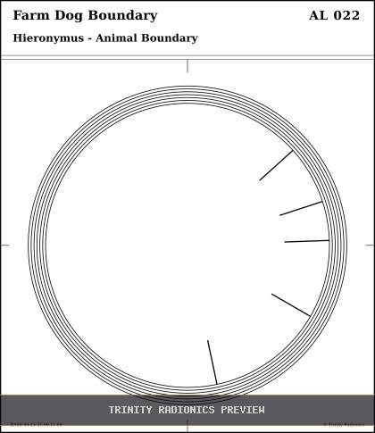 Farm Dog Boundary Radial radionics card preview
