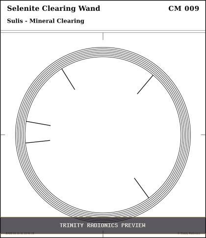 Selenite Clearing Wand Radial radionics card preview