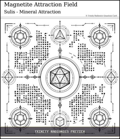 Magnetite Attraction Field Quantum radionics card preview