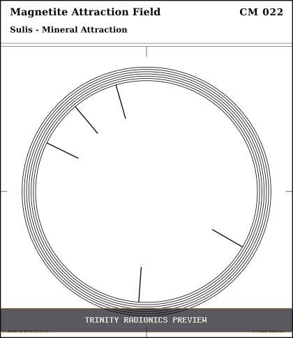 Magnetite Attraction Field Radial radionics card preview