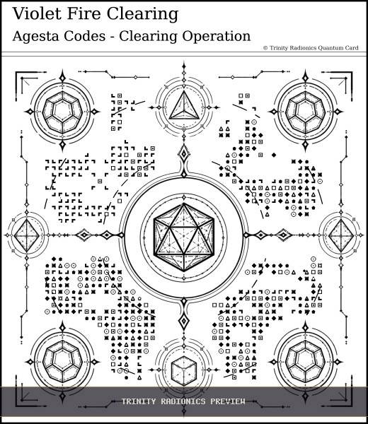 Violet Fire Clearing Quantum radionics card preview - Energy Operations & Broadcasts - Quantum / Premium