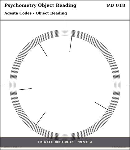 Psychometry Object Reading Radial radionics card preview