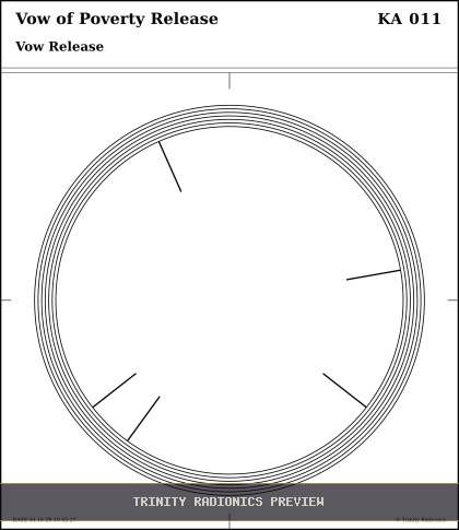 Vow of Poverty Release Radial radionics card preview