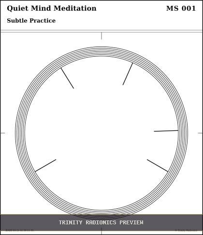 Quiet Mind Meditation Radial radionics card preview