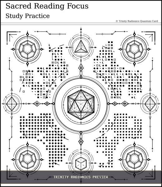 Sacred Reading Focus Quantum radionics card preview - Meditation, Prayer & Spiritual Practice - Quantum