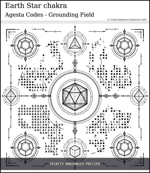 Earth Star chakra Quantum radionics card preview - Elements, Colours & Subtle Bodies - Quantum / Premium