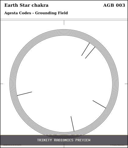 Earth Star chakra Radial radionics card preview