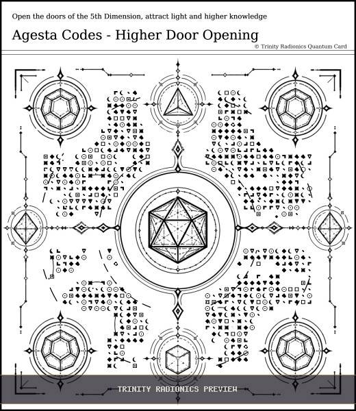 Open the doors of the 5th Dimension, attract light and higher knowledge Quantum radionics card preview - Roads, Doors & Timing - Quantum / Premium