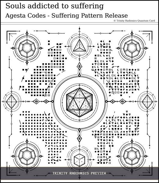 Souls addicted to suffering Quantum radionics card preview - Karma & Ancestral Patterns - Quantum / Premium