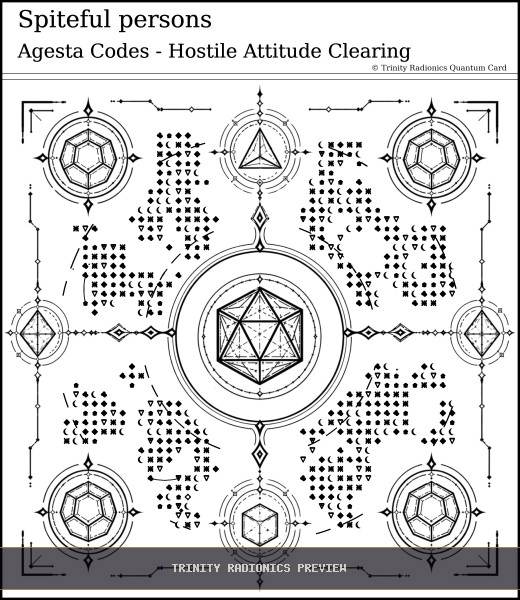 Spiteful persons Quantum radionics card preview - Clearing & Return Operations - Quantum / Premium
