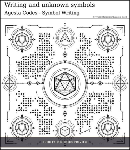 Writing and unknown symbols Quantum radionics card preview - Psychic Gifts & Divination - Quantum / Premium