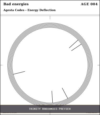 Bad energies Radial radionics card preview