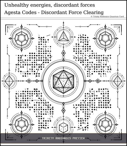 Unhealthy energies, discordant forces Quantum radionics card preview - Clearing & Return Operations - Quantum / Premium