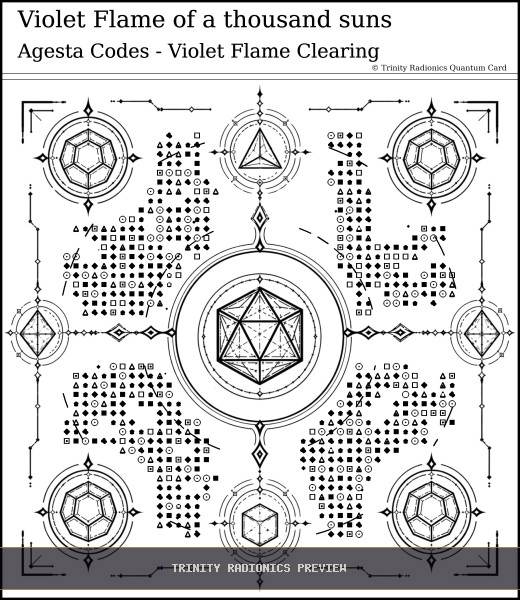 Violet Flame of a thousand suns Quantum radionics card preview - Energy Operations & Broadcasts - Quantum / Premium