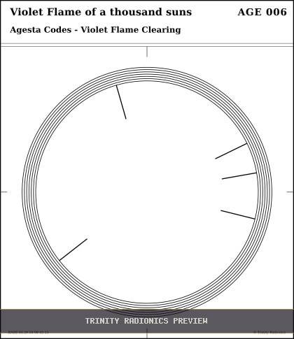Violet Flame of a thousand suns Radial radionics card preview