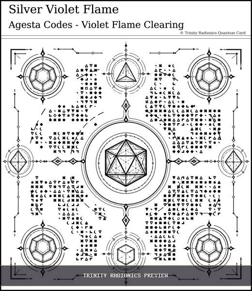 Silver Violet Flame Quantum radionics card preview - Energy Operations & Broadcasts - Quantum / Premium