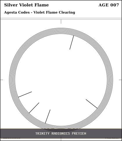 Silver Violet Flame Radial radionics card preview