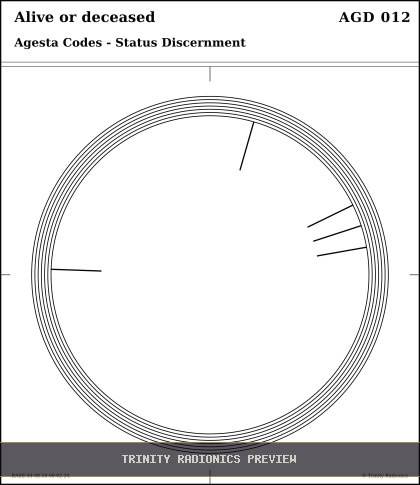 Alive or deceased Radial radionics card preview