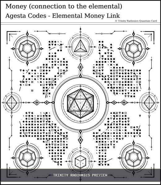 Money (connection to the elemental) Quantum radionics card preview - Work, Money & Prosperity - Quantum / Premium