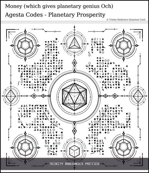 Money (which gives planetary genius Och) Quantum radionics card preview - Work, Money & Prosperity - Quantum / Premium