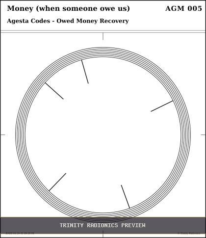 Money (when someone owe us) Radial radionics card preview