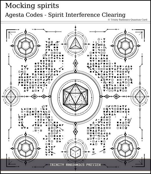 Mocking spirits Quantum radionics card preview - Protection & Shielding - Quantum / Premium