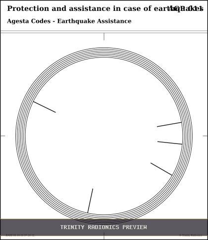 Protection and assistance in case of earthquakes Radial radionics card preview