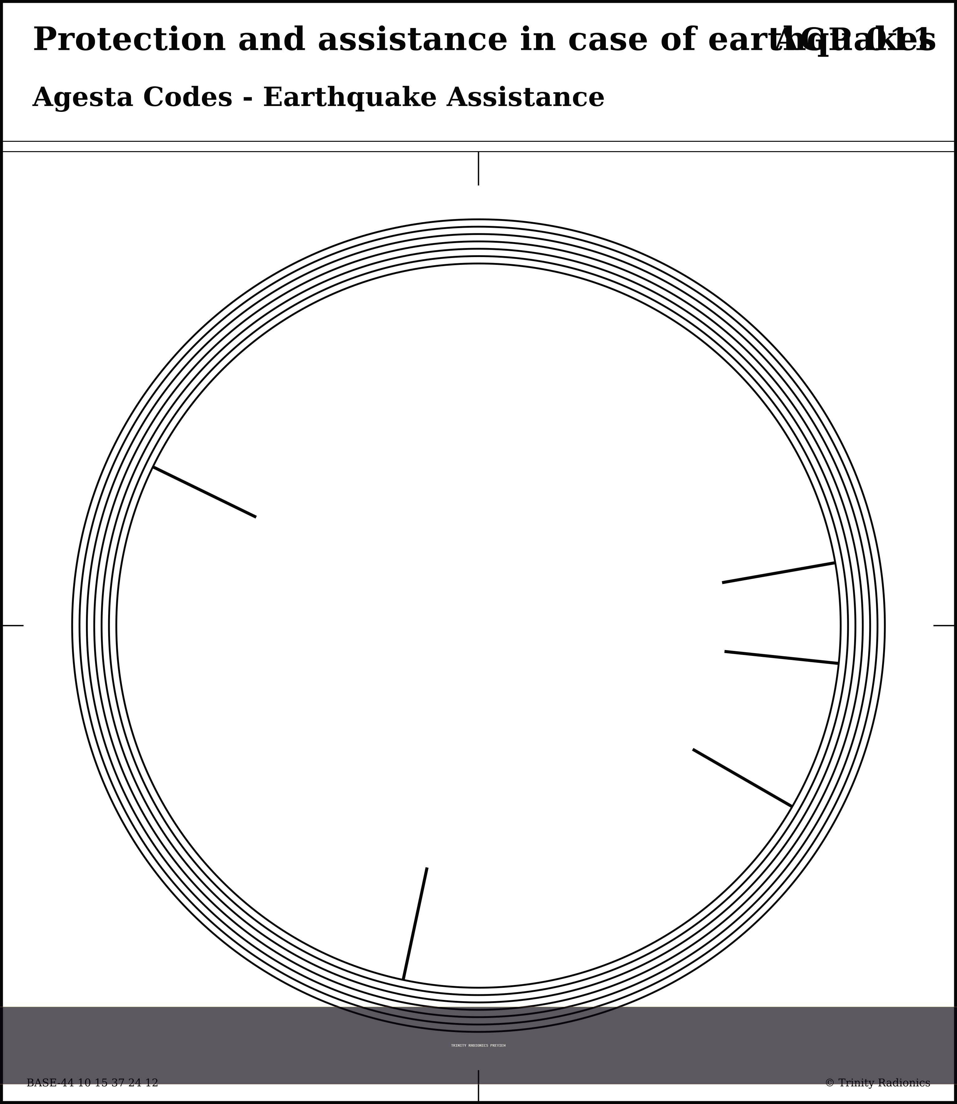 Protection and assistance in case of earthquakes Radial radionics card preview